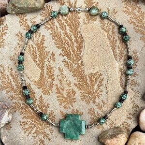 Green Aventurine Beaded Necklace 22.5”